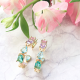 【予約】マルチカラービジューフープピアス