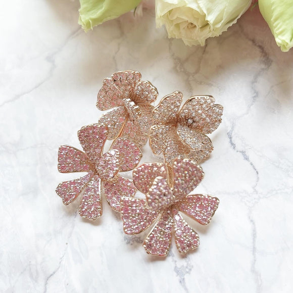 【予約】ダブルフラワーピアス【残り2点】