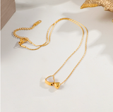 【2/23(月)21時再販】ダブルハートネックレス(サージカルステンレス)