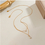 【2/23(月)21時再販】ドロップレイヤードネックレス(サージカルステンレス)