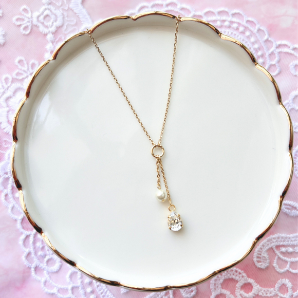 drop pearl necklace♡