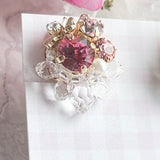 フェアリーフラワー ピアス/イヤリング(ピンクグラデ)