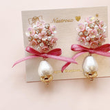 pearl flower bouquet（earring/pierce）