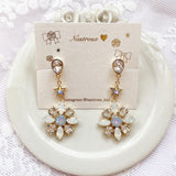 princess flower mystical white♡White(earring/pierce)
