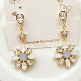 princess flower mystical white♡White(earring/pierce)
