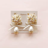 pearl flower bouquet（earring/pierce）