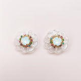 pretty flower (clear multi/pierce•earring)