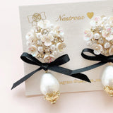 pearl flower bouquet（earring/pierce）