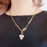 flower pave necklace