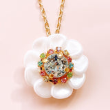 pretty flower♡white multi（necklace）